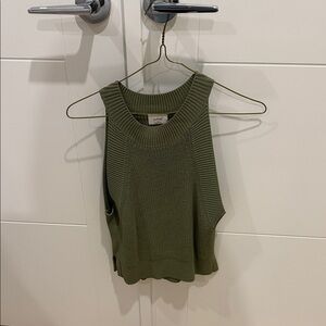 Wilfred XS Green Sleeveless Knit Top